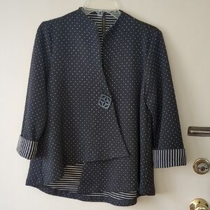 IC by Connie K Chic Black & White Blazer